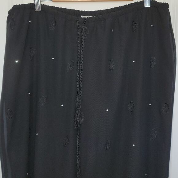 Vintage Soft Surroundings Jeweled Wide Leg Pants, XL - Picture 2 of 8